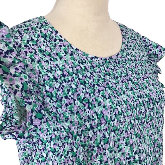 A New Day Floral Smocked Open Back Midi Dress Size XXL - Picture 6 of 9